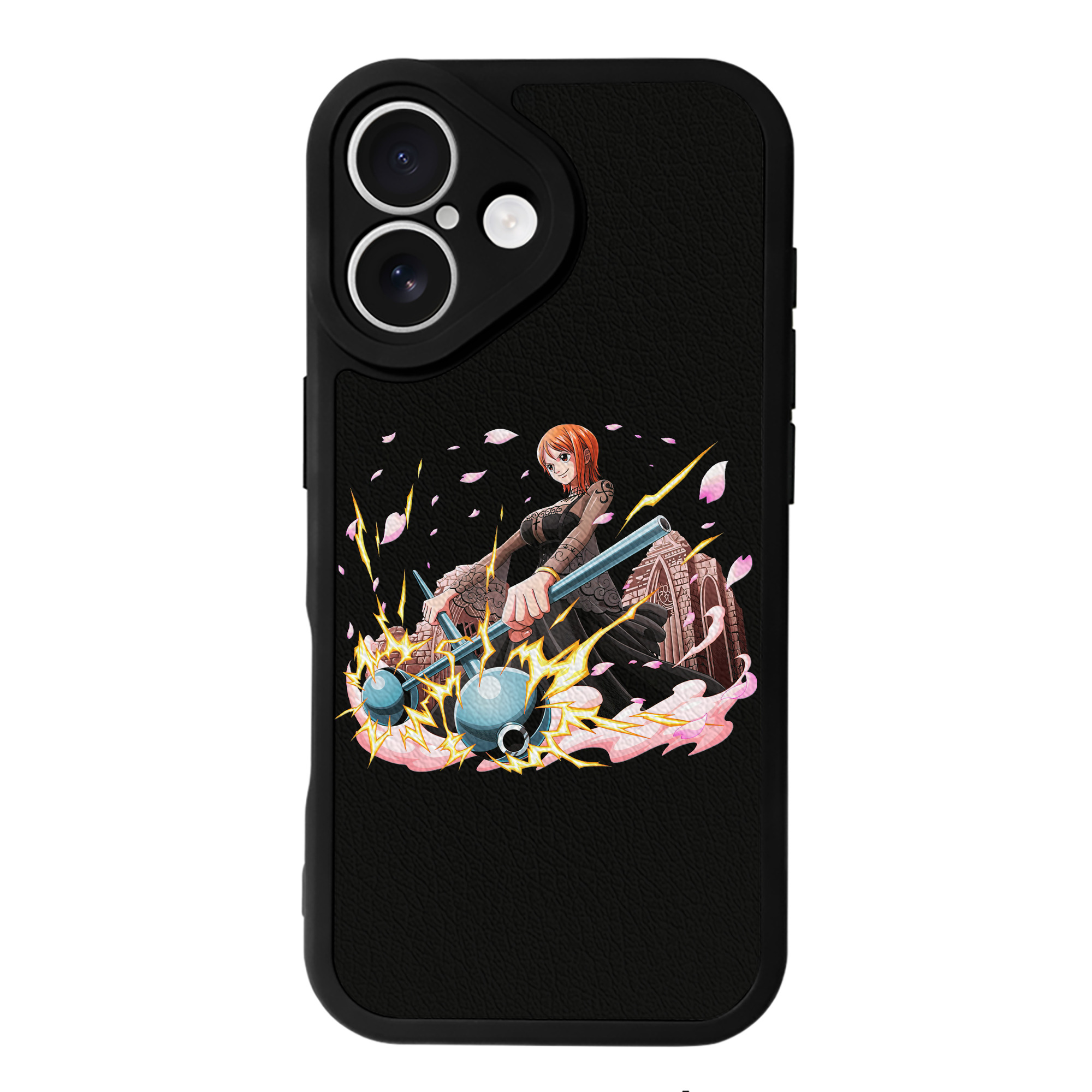（画像用） ワンピース ナミ ONE PIECE Nami 【iPhone 16シリーズ対応】シリコンスマホケース（レザー調） 材質：シリコン